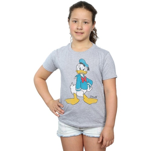 textil Niña Camisetas manga larga Disney Donald Duck Angry Gris