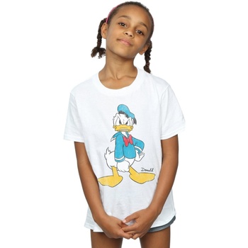 textil Niña Camisetas manga larga Disney Donald Duck Angry Blanco