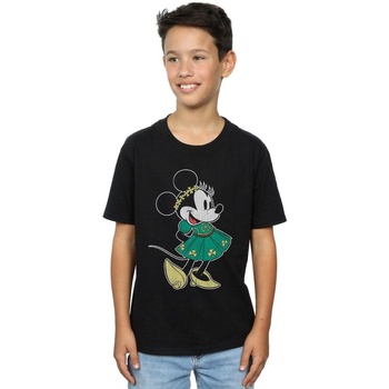 textil Niño Camisetas manga corta Disney Minnie Mouse St Patrick's Day Costume Negro