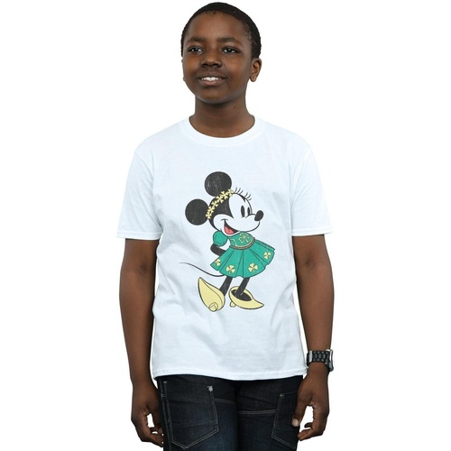 textil Niño Camisetas manga corta Disney Minnie Mouse St Patrick's Day Costume Blanco