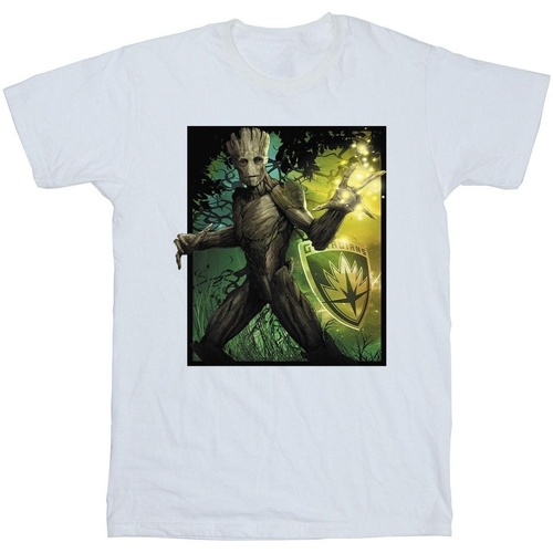 textil Hombre Camisetas manga larga Marvel Guardians Of The Galaxy Groot Forest Energy Blanco