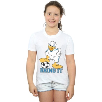 textil Niña Camisetas manga larga Disney Donald Duck Bring It Blanco