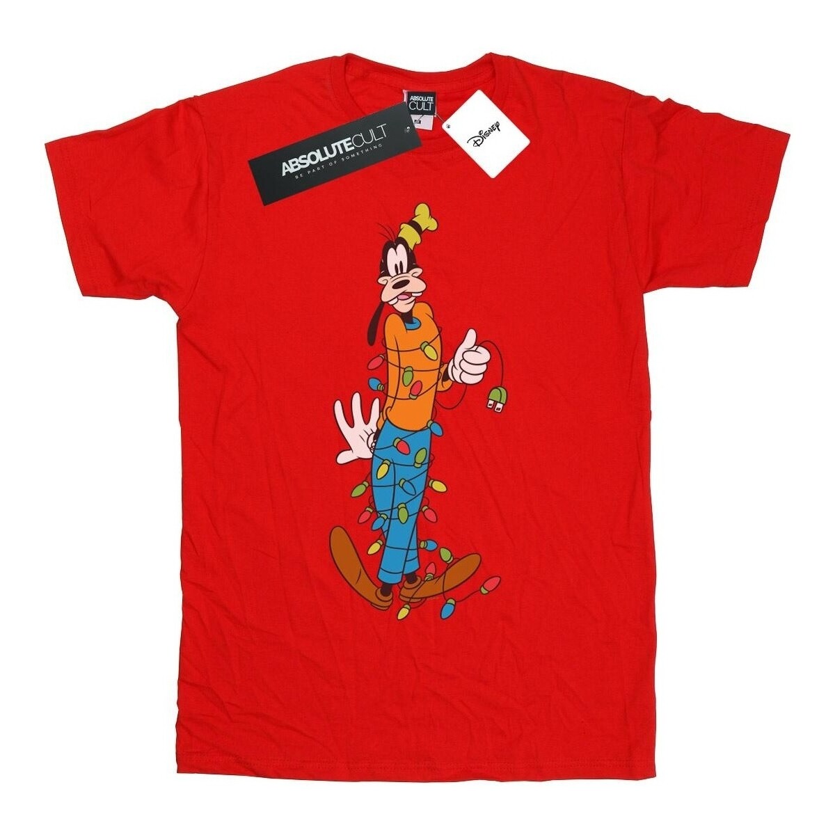 textil Niño Camisetas manga corta Disney Goofy Christmas Lights Rojo
