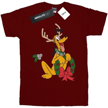 textil Niño Camisetas manga corta Disney Pluto Christmas Reindeer Multicolor