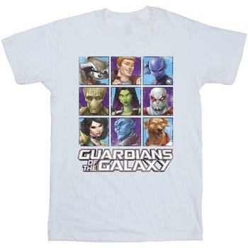 textil Hombre Camisetas manga larga Guardians Of The Galaxy Character Squares Blanco