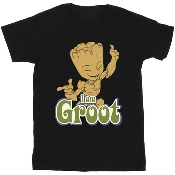 textil Hombre Camisetas manga larga Guardians Of The Galaxy Groot Dancing Negro