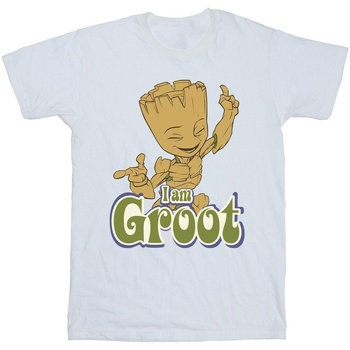 textil Hombre Camisetas manga larga Guardians Of The Galaxy Groot Dancing Blanco