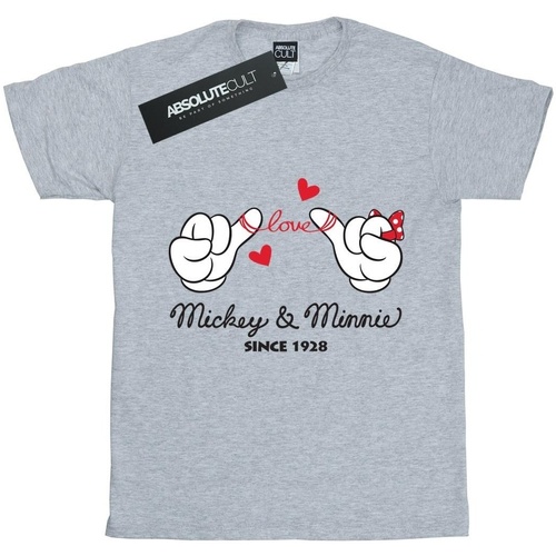 textil Niña Camisetas manga larga Disney Mickey Mouse Love Hands Gris