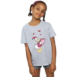 textil Niña Camisetas manga larga Disney Donald Duck Love Heart Gris
