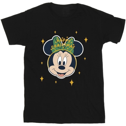 textil Niño Camisetas manga corta Disney Minnie Mouse Happy Christmas Negro