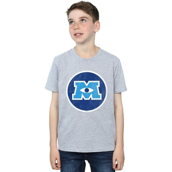 textil Niño Tops y Camisetas Disney Monsters University Monster Emblem Gris