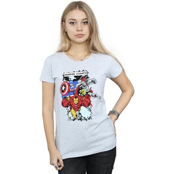 textil Mujer Camisetas manga larga Marvel Comic Characters Gris