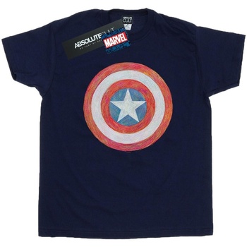 textil Niño Tops y Camisetas Marvel Captain America Sketched Shield Azul