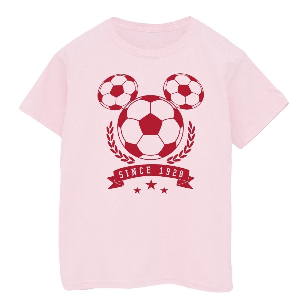 textil Niña Camisetas manga larga Disney Mickey Football Head Rojo
