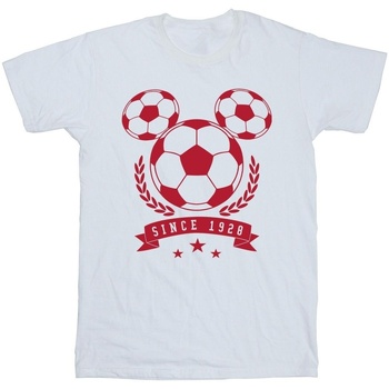 textil Niña Camisetas manga larga Disney Mickey Football Head Blanco