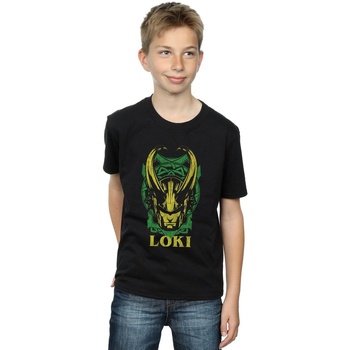 textil Niño Tops y Camisetas Marvel Loki Badge Negro