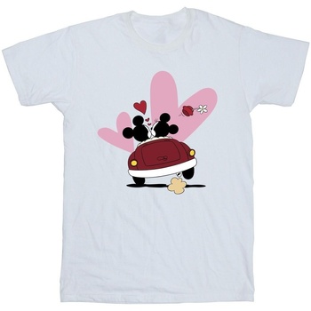 textil Niña Camisetas manga larga Disney Mickey Mouse Car Print Blanco