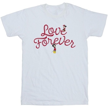 textil Niña Camisetas manga larga Disney Mickey Mouse Love Forever Blanco