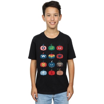 textil Niño Tops y Camisetas Marvel Avengers Pumpkin Icons Negro