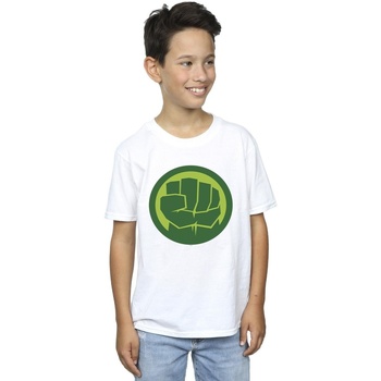 textil Niño Tops y Camisetas Marvel Hulk Chest Logo Blanco