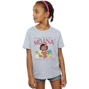 textil Niña Camisetas manga larga Disney Moana Born In The Ocean Gris