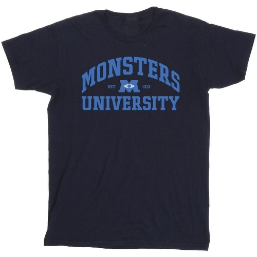 textil Niña Camisetas manga larga Disney Monsters University Logo Azul
