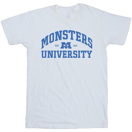 textil Niña Camisetas manga larga Disney Monsters University Logo Blanco