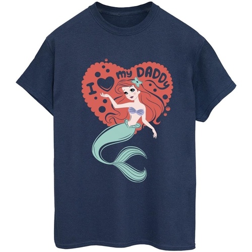 textil Mujer Camisetas manga larga Disney The Little Mermaid Love Daddy Azul