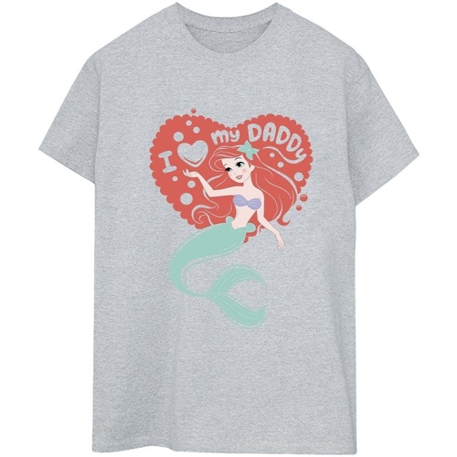 textil Mujer Camisetas manga larga Disney The Little Mermaid Love Daddy Gris