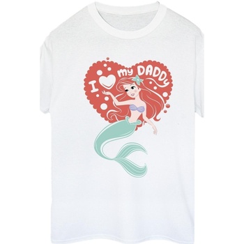 textil Mujer Camisetas manga larga Disney The Little Mermaid Love Daddy Blanco