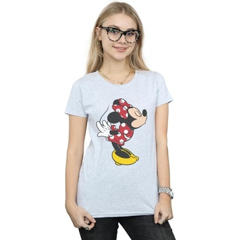 textil Mujer Camisetas manga larga Disney Minnie Mouse Split Kiss Gris