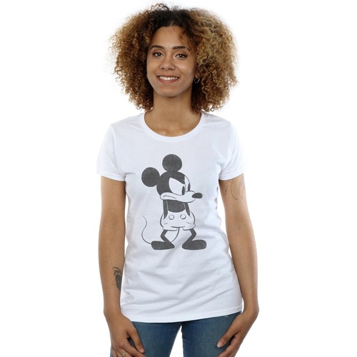 textil Mujer Camisetas manga larga Disney Mickey Mouse Angry Blanco