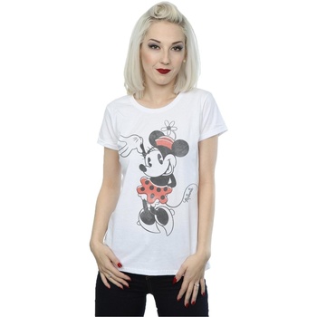 textil Mujer Camisetas manga larga Disney Minnie Mouse Waving Blanco