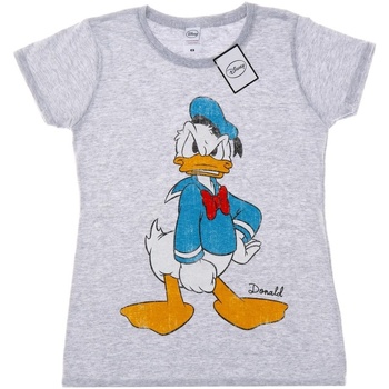 textil Mujer Camisetas manga larga Disney Donald Duck Angry Gris