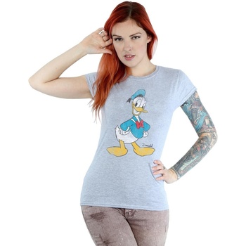 textil Mujer Camisetas manga larga Disney Classic Donald Duck Gris