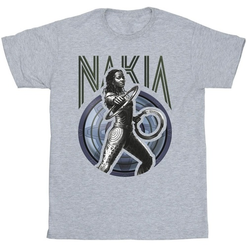 textil Niño Camisetas manga corta Marvel Wakanda Forever Nakia Shield Gris