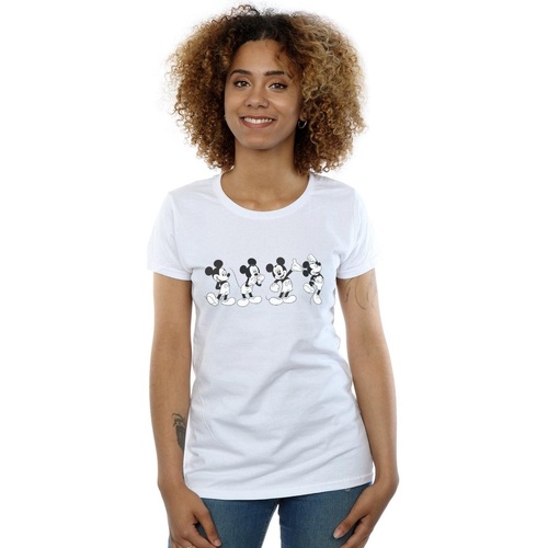 textil Mujer Camisetas manga larga Disney Mickey Mouse Four Emotions Blanco