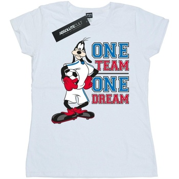 textil Mujer Camisetas manga larga Disney Goofy One Team One Dream Blanco
