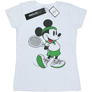 textil Mujer Camisetas manga larga Disney Mickey Mouse Tennis Blanco