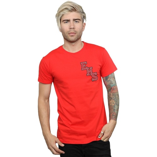 textil Hombre Camisetas manga larga Disney High School Musical The Musical EHS Logo Breast Print Rojo