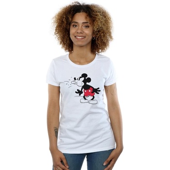 textil Mujer Camisetas manga larga Disney Mickey Mouse Tongue Blanco