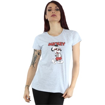 textil Mujer Camisetas manga larga Disney Mickey Mouse Hipster Gris