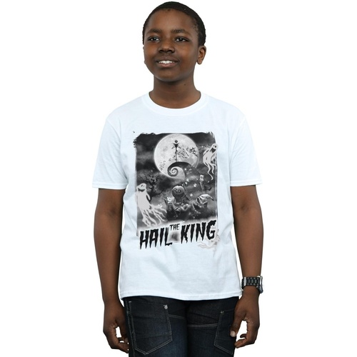 textil Niño Camisetas manga corta Disney Nightmare Before Christmas Hail The King Blanco