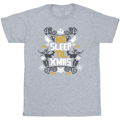 textil Niño Camisetas manga corta Nightmare Before Christmas No Sleep Till Christmas Gris