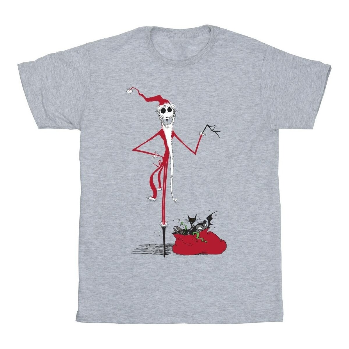 textil Niño Camisetas manga corta Nightmare Before Christmas Christmas Presents Gris