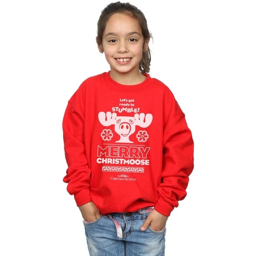 textil Niña Sudaderas National Lampoon´s Christmas Va Merry Christmoose Rojo