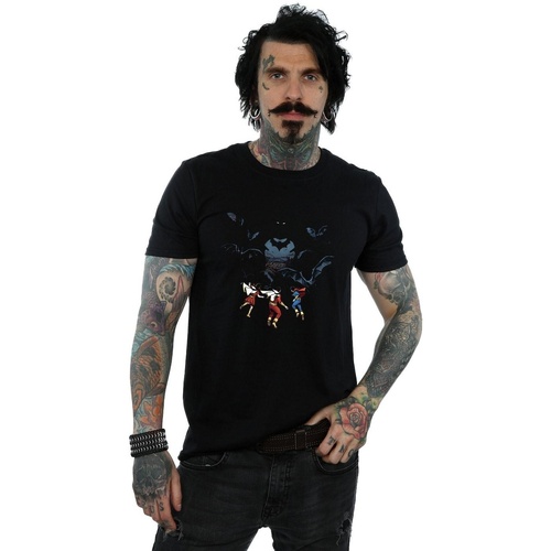 textil Hombre Camisetas manga larga Dc Comics Batman Shadow Bats Negro