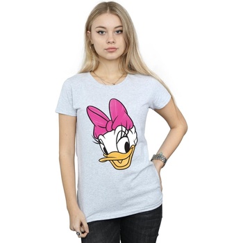 textil Mujer Camisetas manga larga Disney Daisy Duck Head Painted Gris