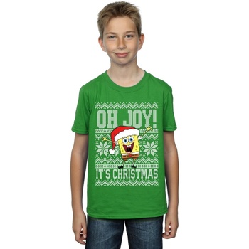textil Niño Camisetas manga corta Spongebob Squarepants Oh Joy! Christmas Verde