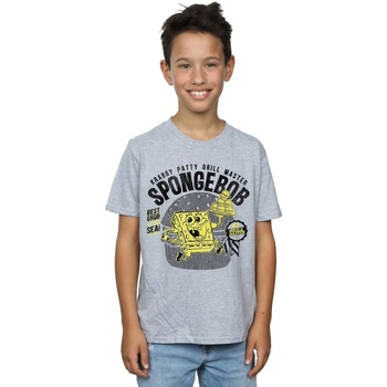 textil Niño Camisetas manga corta Spongebob Squarepants Krabby Patty Gris
